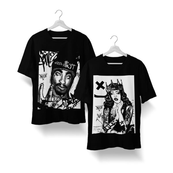 Camisa Gangsta Rap Street Wear Rihanna&2Pac
